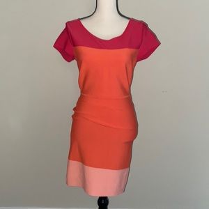 Color block body on bandage dress